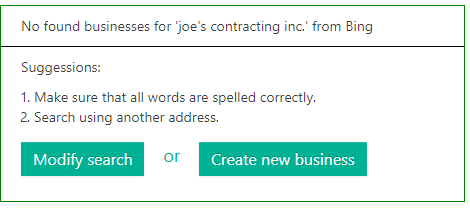 Create Bing Business